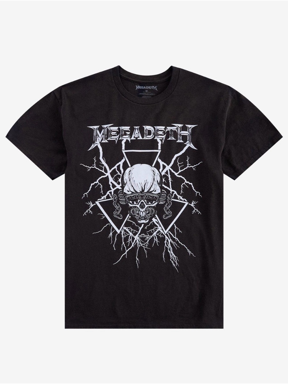 🆕 Hot Topic Black Megadeth Vic Rattlehead Skull Tee